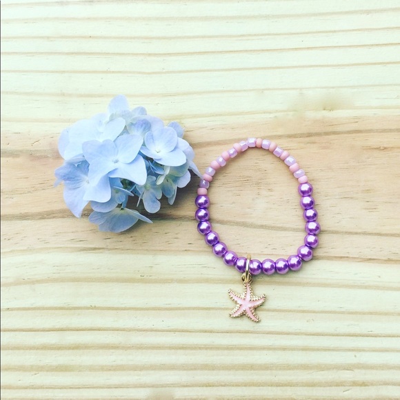 Star Fish Bracelets Pink and Purple - Picture 2 of 3